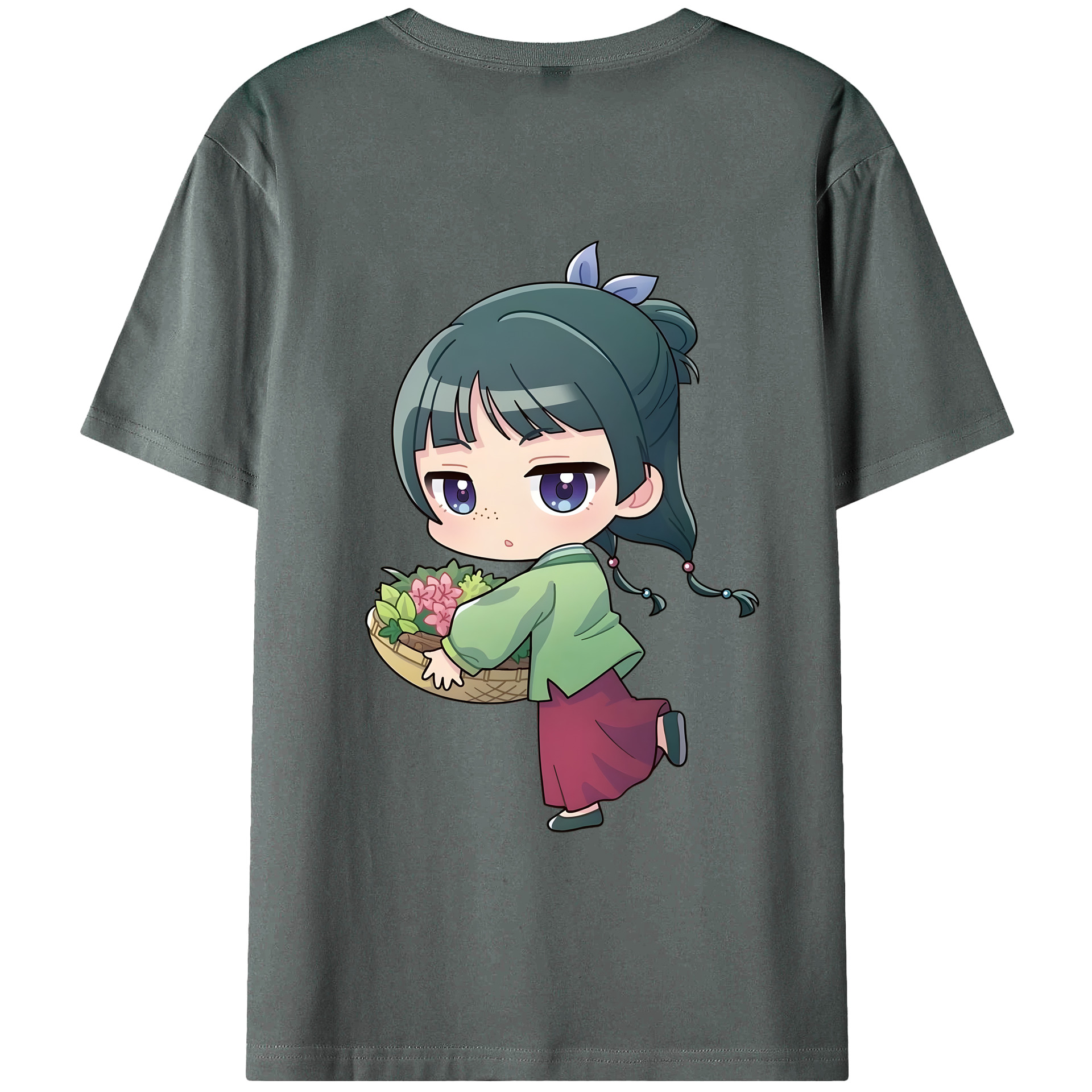（画像用） 薬屋のひとりごと The Apothecary Diaries 綿100％ メンズ半袖Tシャツ（バックプリント） 通気性